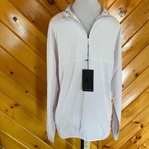 7Diamonds NEW Oxygenate 1/4 Zip Pullover Men's Small White NWT Golf Performance
